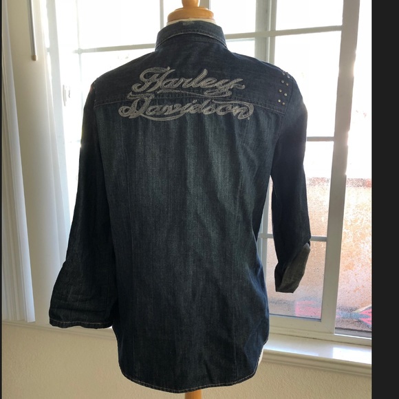Harley Davidson button down - Picture 2 of 7